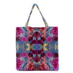 Roses Liquify  Grocery Tote Bag by kaleidomarblingart