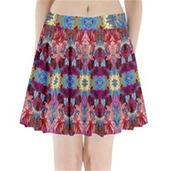 Roses Liquify  Pleated Mini Skirt by kaleidomarblingart