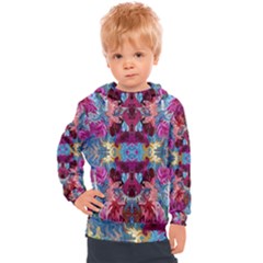 Roses Liquify  Kids  Hooded Pullover by kaleidomarblingart