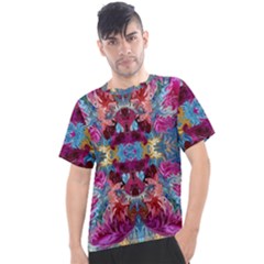 Roses Liquify  Men s Sport Top by kaleidomarblingart