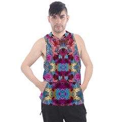 Roses Liquify  Men s Sleeveless Hoodie by kaleidomarblingart