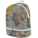 Vintage World Map Zip Bottom Backpack View1