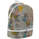 Vintage World Map Zip Bottom Backpack View2