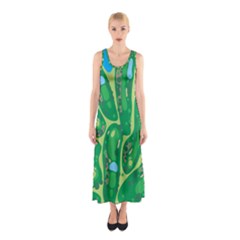 Golf Course Par Golf Course Green Sleeveless Maxi Dress by Cowasu