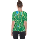 Golf Course Par Golf Course Green Shoulder Cut Out Short Sleeve Top View2