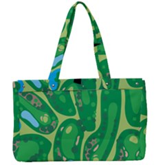 Golf Course Par Golf Course Green Canvas Work Bag by Cowasu