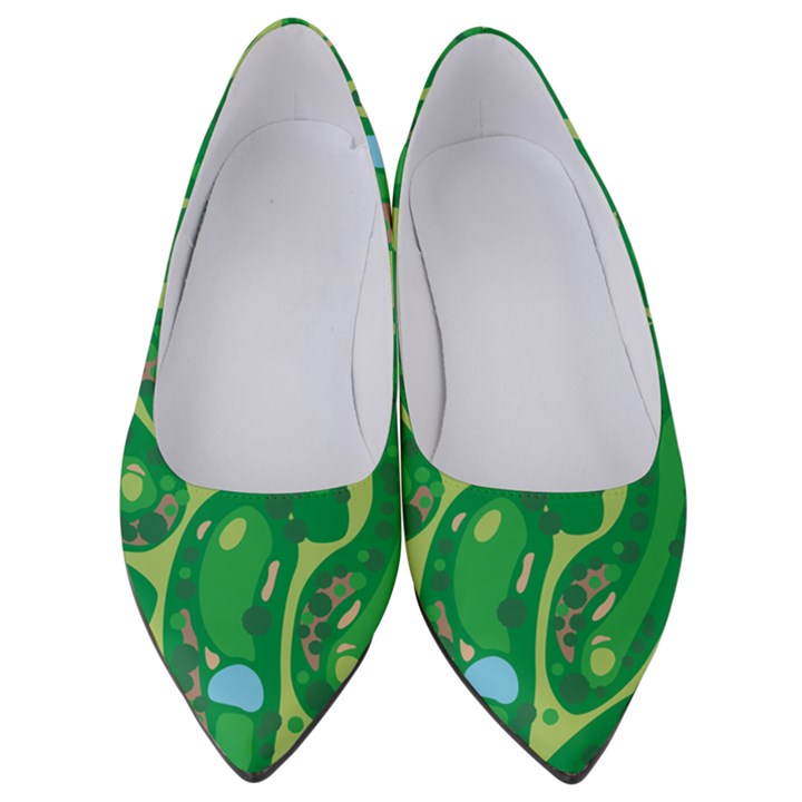 Golf Course Par Golf Course Green Women s Low Heels