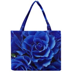 Blue Roses Flowers Plant Romance Blossom Bloom Nature Flora Petals Mini Tote Bag by Cowasu