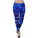 Blue Roses Flowers Plant Romance Blossom Bloom Nature Flora Petals Velvet Leggings View1