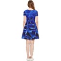 Blue Roses Flowers Plant Romance Blossom Bloom Nature Flora Petals Inside Out Cap Sleeve Dress View2