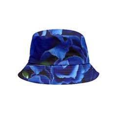 Blue Roses Flowers Plant Romance Blossom Bloom Nature Flora Petals Inside Out Bucket Hat (kids) by Cowasu