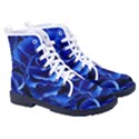 Blue Roses Flowers Plant Romance Blossom Bloom Nature Flora Petals Men s High-Top Canvas Sneakers View3