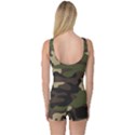 Texture Military Camouflage Repeats Seamless Army Green Hunting One Piece Boyleg Swimsuit View2