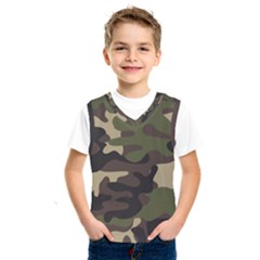 Texture Military Camouflage Repeats Seamless Army Green Hunting Kids  Basketball Tank Top by Cowasu