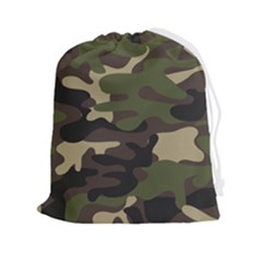 Texture Military Camouflage Repeats Seamless Army Green Hunting Drawstring Pouch (2xl) by Cowasu