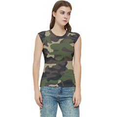 Texture Military Camouflage Repeats Seamless Army Green Hunting Women s Raglan Cap Sleeve Tee by Cowasu