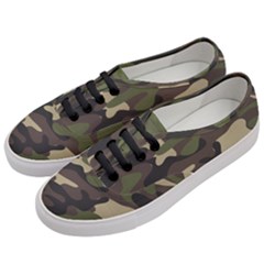 Texture Military Camouflage Repeats Seamless Army Green Hunting Women s Classic Low Top Sneakers by Cowasu