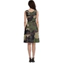 Texture Military Camouflage Repeats Seamless Army Green Hunting Sleeveless V-neck skater dress View4