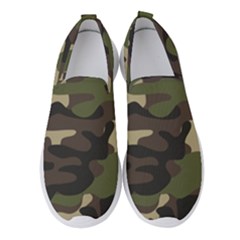 Texture Military Camouflage Repeats Seamless Army Green Hunting Women s Slip On Sneakers by Cowasu