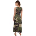 Texture Military Camouflage Repeats Seamless Army Green Hunting V-Neck Chiffon Maxi Dress View2