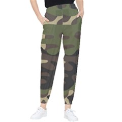 Texture Military Camouflage Repeats Seamless Army Green Hunting Women s Tapered Pants by Cowasu