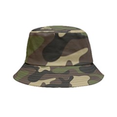 Texture Military Camouflage Repeats Seamless Army Green Hunting Inside Out Bucket Hat by Cowasu