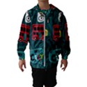 Seamless Pattern With Vehicles Building Road Kids  Hooded Windbreaker View1