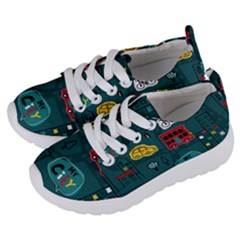 Seamless Pattern With Vehicles Building Road Kids  Lightweight Sports Shoes by Cowasu