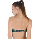 Seamless Pattern With Vehicles Building Road Twist Bandeau Bikini Top View2