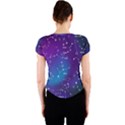 Realistic Night Sky With Constellations Crew Neck Crop Top View2