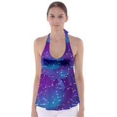 Realistic Night Sky With Constellations Babydoll Tankini Top by Cowasu