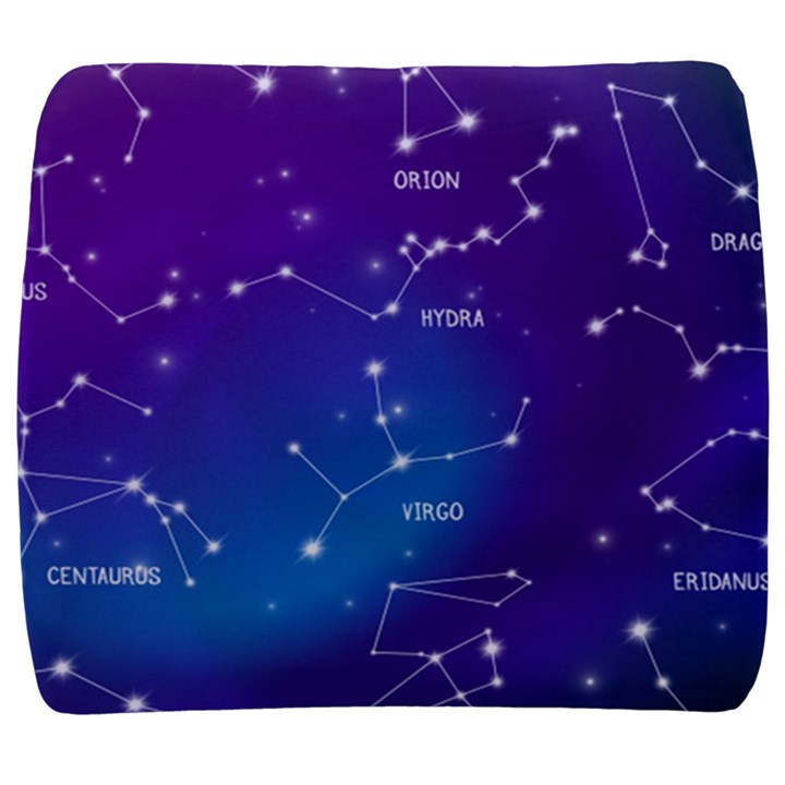 Realistic Night Sky With Constellations Back Support Cushion