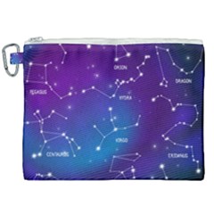 Realistic Night Sky With Constellations Canvas Cosmetic Bag (xxl) by Cowasu