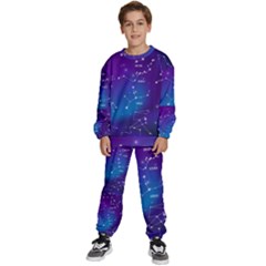 Realistic Night Sky With Constellations Kids  Sweatshirt Set by Cowasu