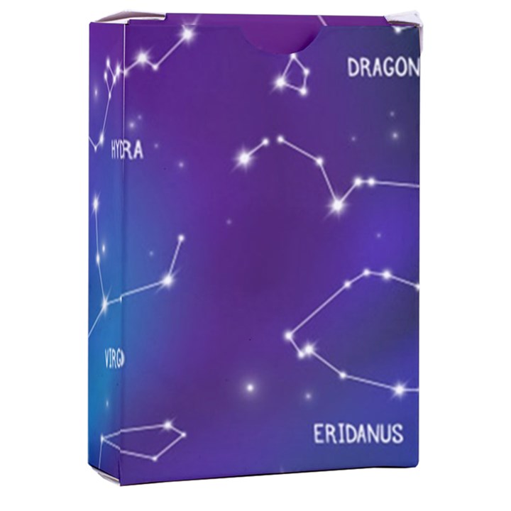 Realistic Night Sky With Constellations Playing Cards Single Design (Rectangle) with Custom Box