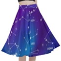 Realistic Night Sky With Constellations A-Line Full Circle Midi Skirt With Pocket View1