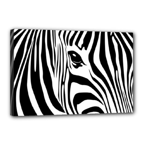 Animal Cute Pattern Art Zebra Canvas 18  X 12  (stretched)