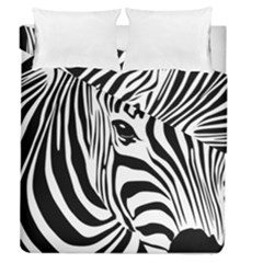 Animal Cute Pattern Art Zebra Duvet Cover Double Side (queen Size) by Amaryn4rt