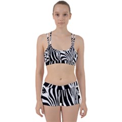 Animal Cute Pattern Art Zebra Perfect Fit Gym Set by Amaryn4rt