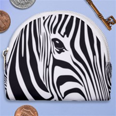 Animal Cute Pattern Art Zebra Horseshoe Style Canvas Pouch by Amaryn4rt