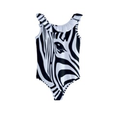 Animal Cute Pattern Art Zebra Kids  Frill Swimsuit by Amaryn4rt