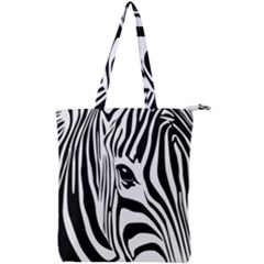 Animal Cute Pattern Art Zebra Double Zip Up Tote Bag by Amaryn4rt