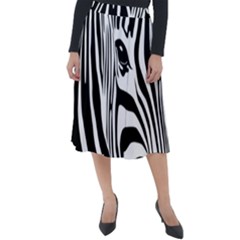 Animal Cute Pattern Art Zebra Classic Velour Midi Skirt  by Amaryn4rt