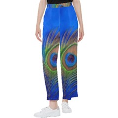 Blue Peacock Feather Women s Pants  by Amaryn4rt