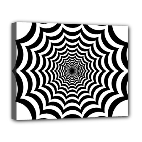 Spider Web Hypnotic Deluxe Canvas 20  X 16  (stretched) by Amaryn4rt