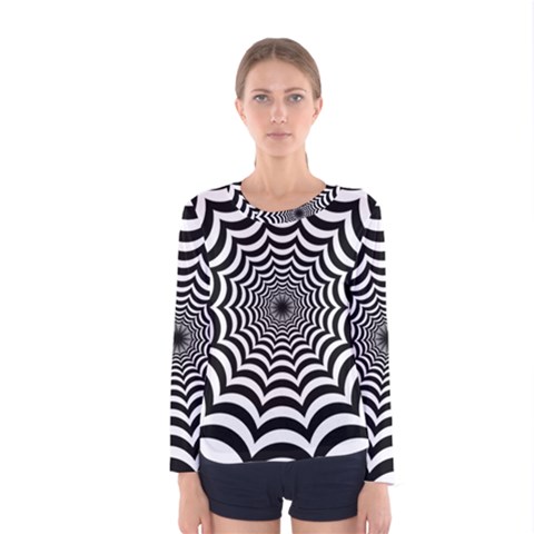 Spider Web Hypnotic Women s Long Sleeve Tee by Amaryn4rt