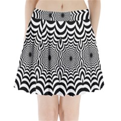 Spider Web Hypnotic Pleated Mini Skirt by Amaryn4rt