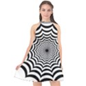 Spider Web Hypnotic Halter Neckline Chiffon Dress  View1