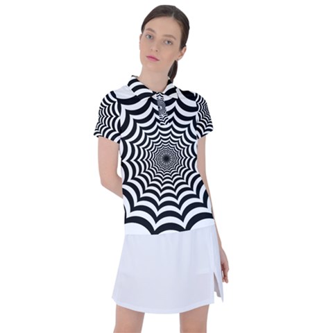 Spider Web Hypnotic Women s Polo Tee by Amaryn4rt