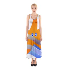 Beach Sea Shell Swimming Sleeveless Maxi Dress